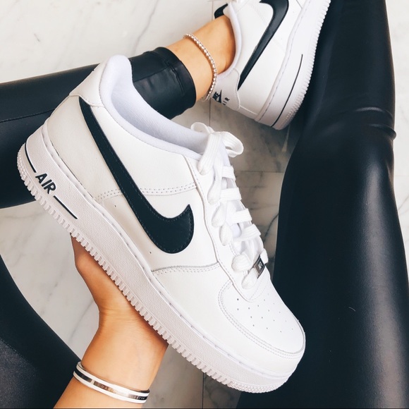 Nike Shoes Air Force Black And White Poshmark